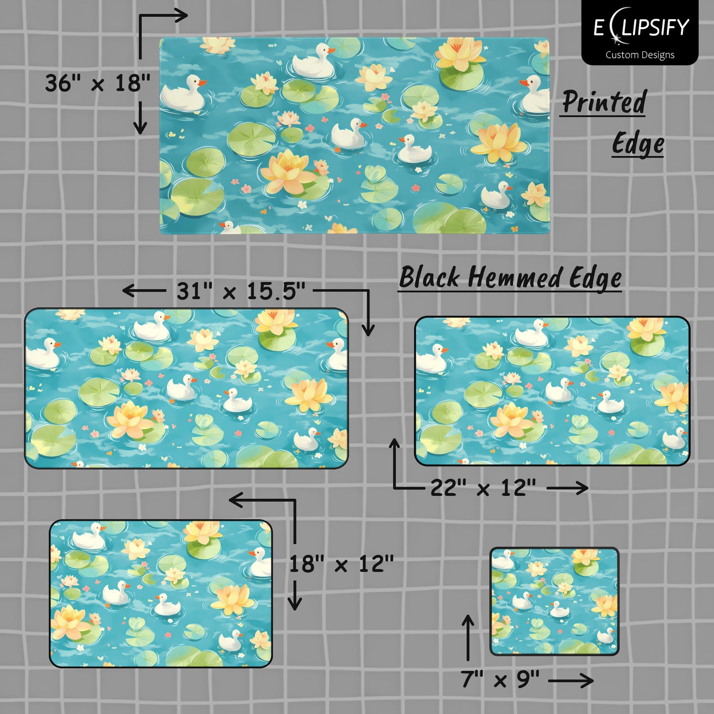 Duck Haven: Cute Ducks In Pond Mouse Pad