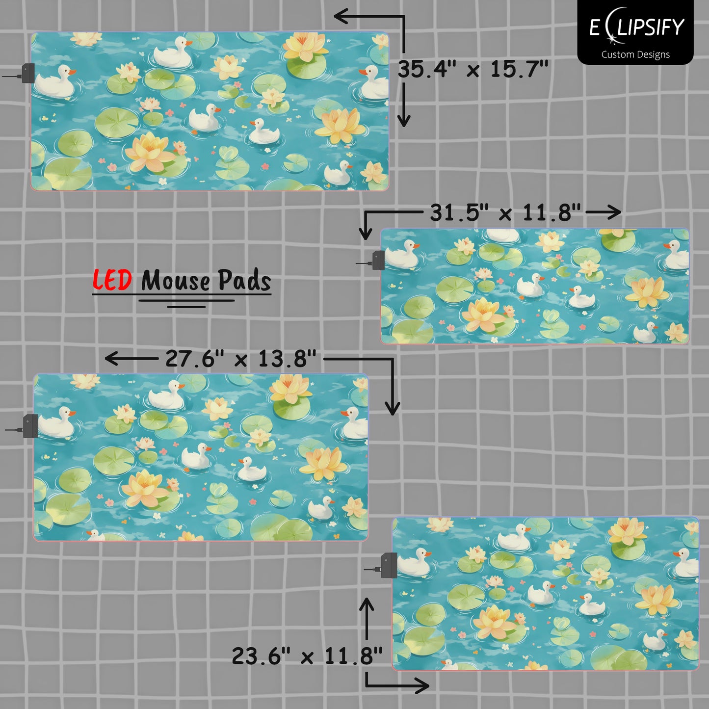 Duck Haven: Cute Ducks In Pond Mouse Pad