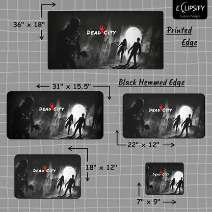 Dead City: Zombie Black Gaming Mouse Pad