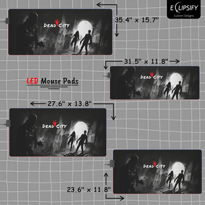 Dead City: Zombie Black Gaming Mouse Pad