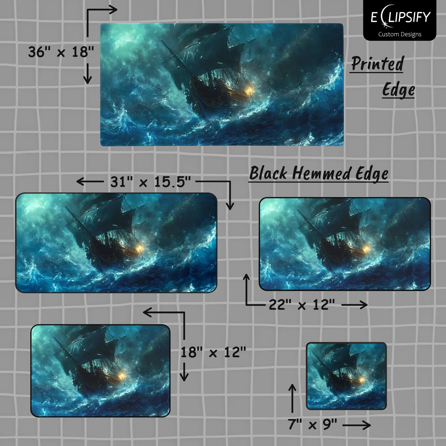 The Flying Dutchman: Pirate Ship Gaming Mouse Pad