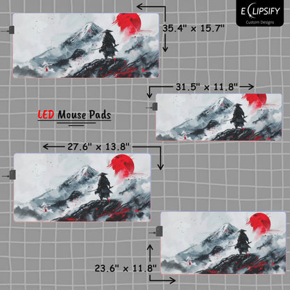 The Samurai Journey: Samurai Japanese Gaming Mouse Pad