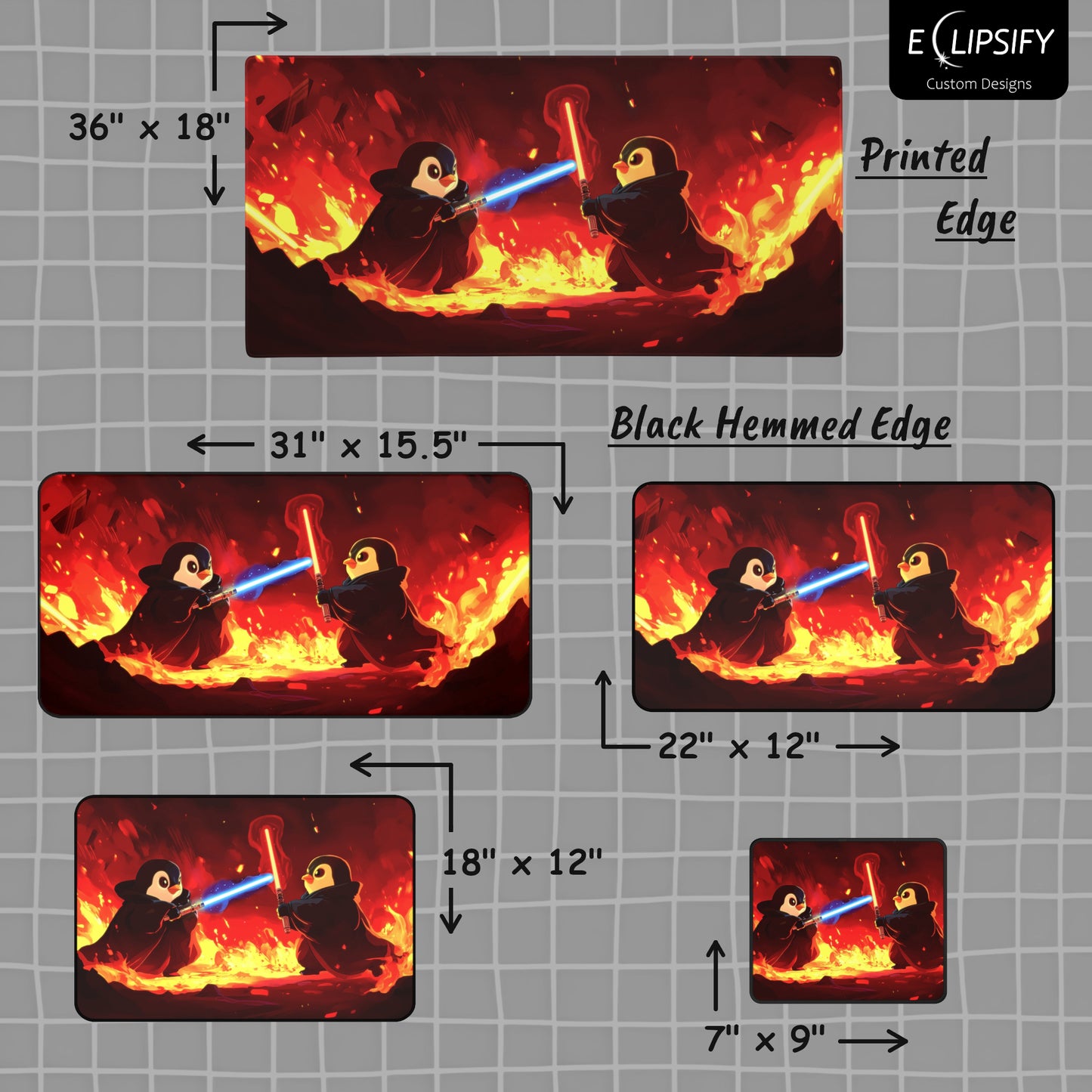 Revenge of the Penguin: Gaming Mouse Pad