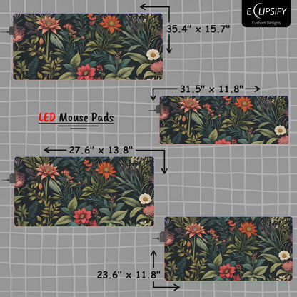 Botanical Harmony: Flower Floral Mouse Pad