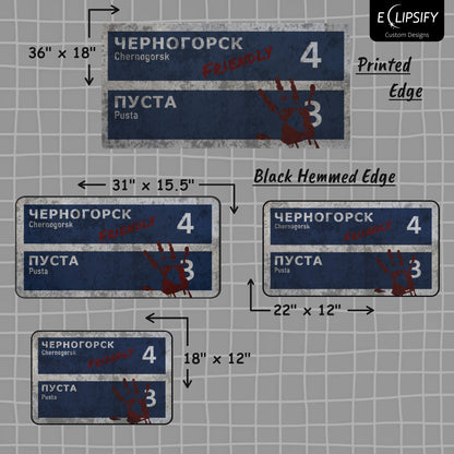 Road To Cherno: Zombie Sign Gaming Mouse Pad