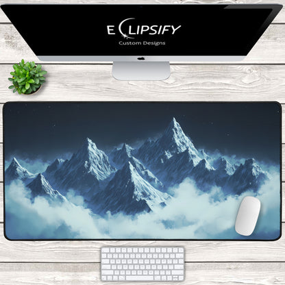Blue Summits: Mountains Landscape Mouse Pad