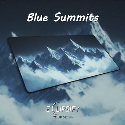Blue Summits: Mountains Landscape Mouse Pad
