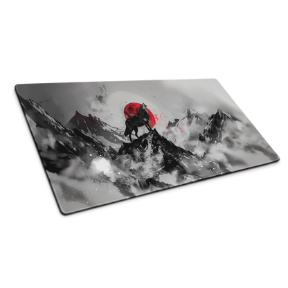 Blood Moon: Wolf Howling Gaming Mouse Pad