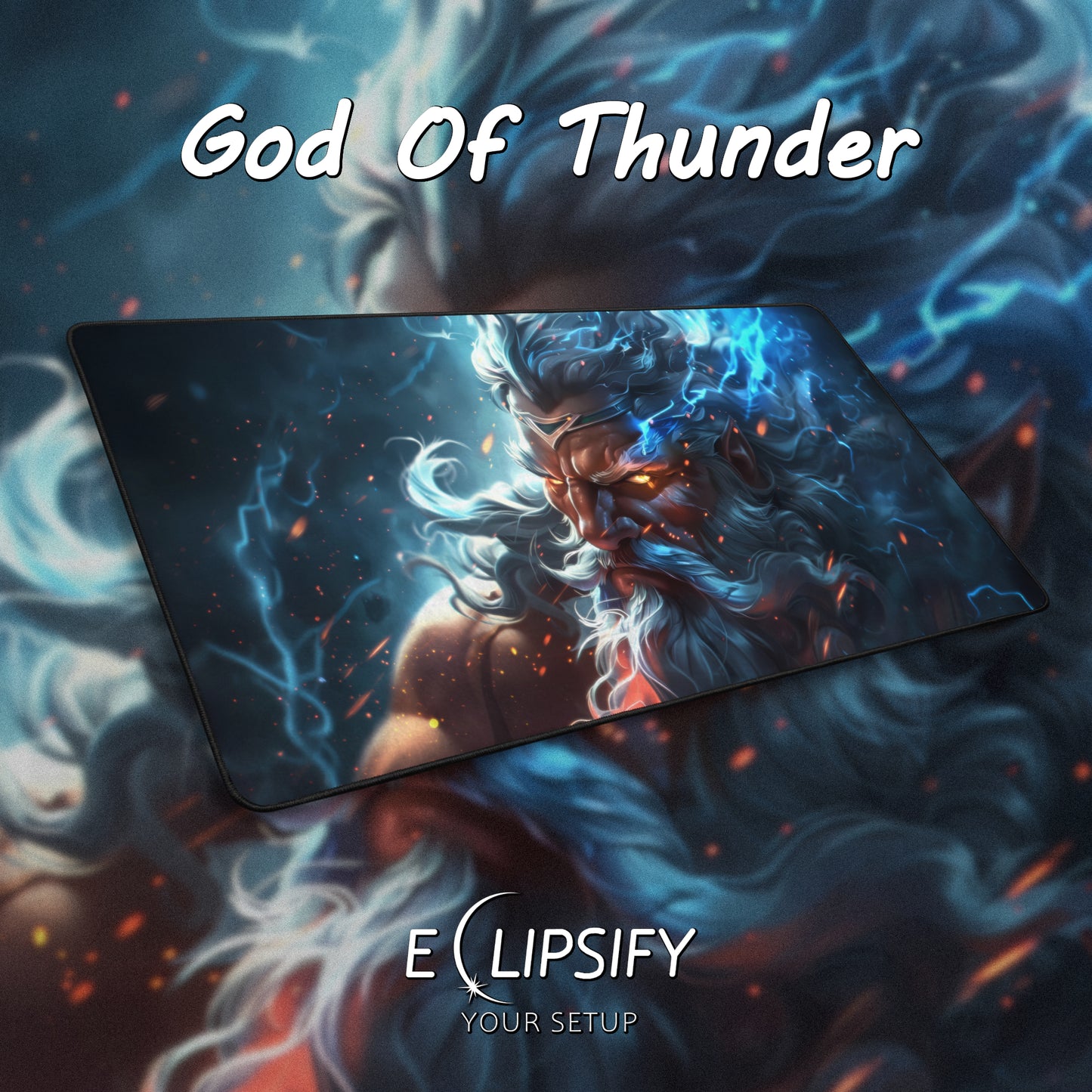 God of Thunder: Zeus Gaming Mouse Pad