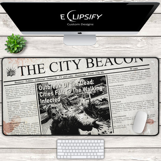 The Outbreak: Zombie Newspaper Mouse Pad