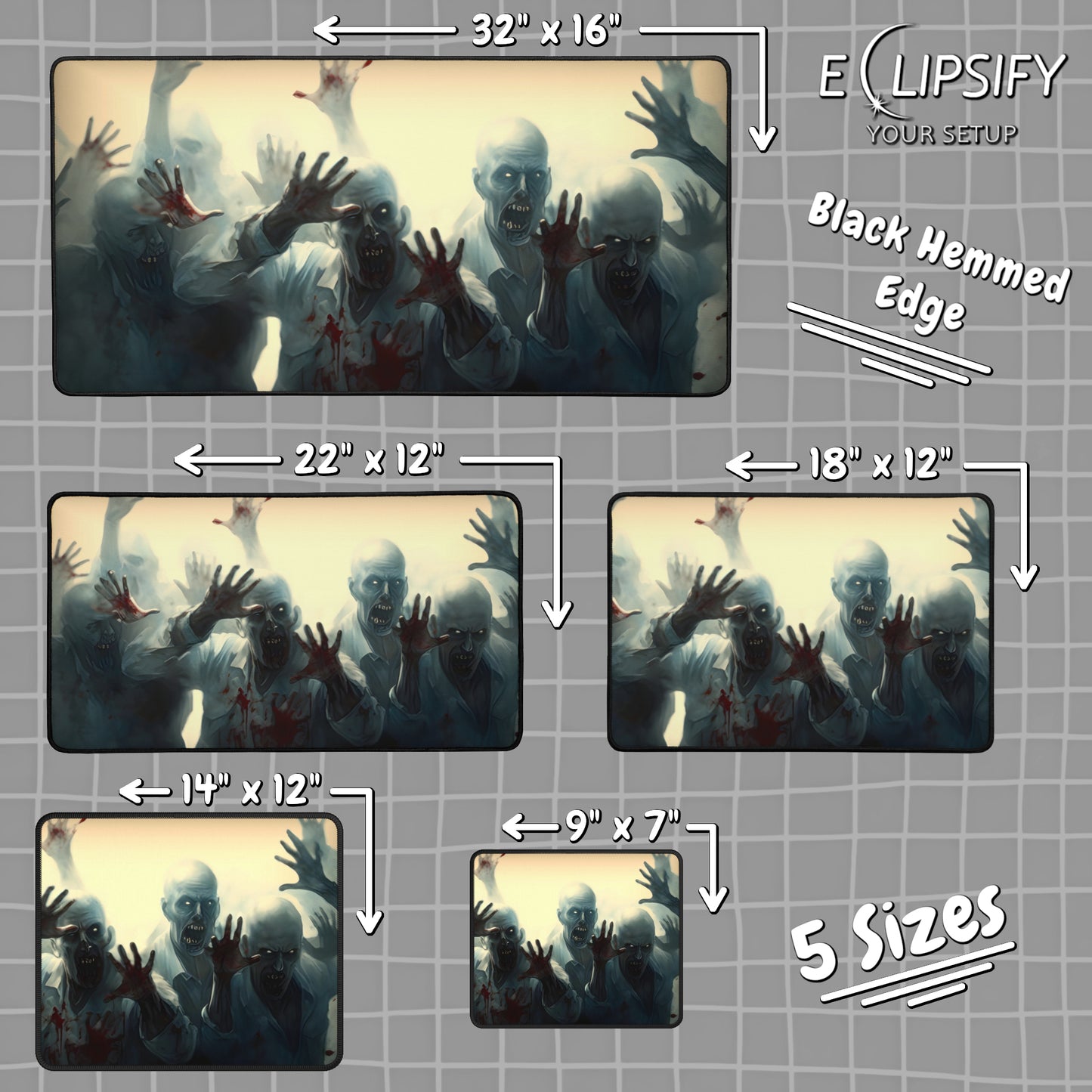 Trapped: Zombie Gaming Mouse Pad